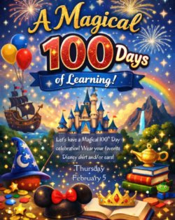 100 days of school flyer